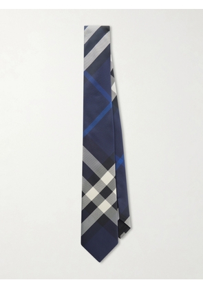 Burberry - 7cm Checked Silk-Twill Tie - Men - Blue