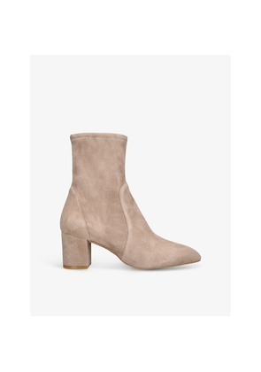 Womens Stuart Weitzman Yuliana Panelled Suede Heeled Ankle Boots