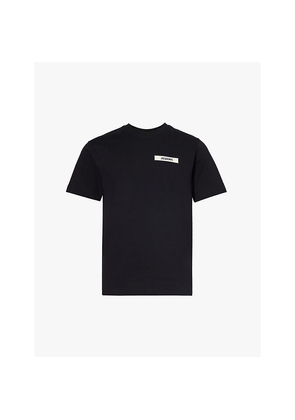 Mens Jacquemus Le T-Shirt Gros Grain Brand-Tab Cotton-Jersey T-Shirt