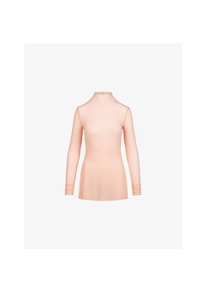 Womens Skims Milky Sheer Mock-Neck Jersey Tunic Top