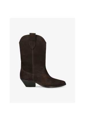 Womens Isabel Marant Duerto Suede Heeled Cowboy Boots