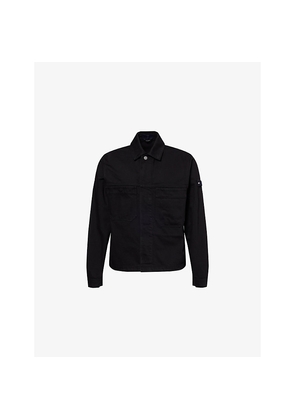 Mens Stone Island Bull Patch-Pocket Denim Jacket