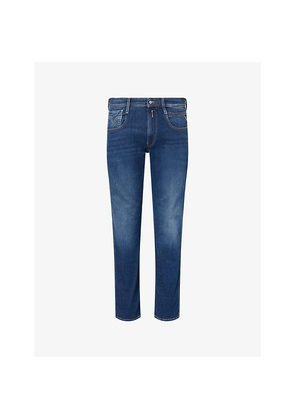 Mens Replay Anbass Slim-Fit Stretch-Denim Jeans