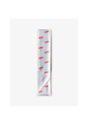 Womens Prada Graphic-Print Silk-Twill Skinny Scarf