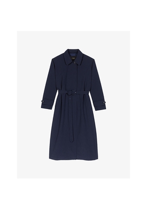 Womens Maje Detachable-Hood Woven Trench Coat