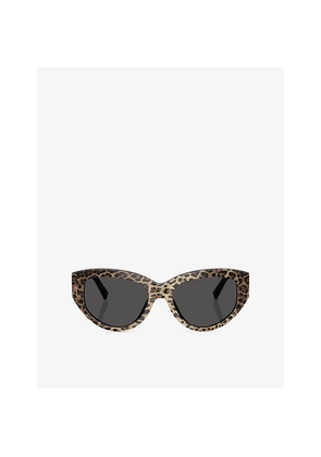 Womens Dolce & Gabbana Dg4514 Cat-Eye Leopard-Print Acetate Sunglasses