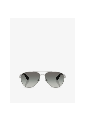 Burberry Be3167 Aviator-Frame Metal Sunglasses