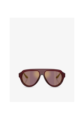 Womens Ferrari Fh2019U Aviator-Frame Acetate Sunglasses