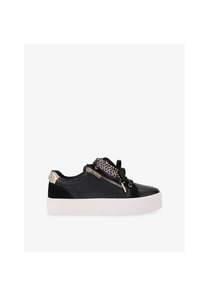 Womens Carvela Sorrento Scarf Faux-Leather Trainers