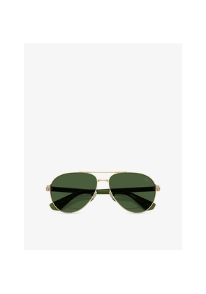 Burberry Be3167 Aviator-Frame Metal Sunglasses