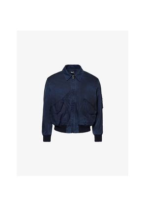 Mens A.Presse Pointed-Collar Padded Cotton-And-Silk Jacket