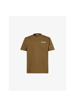 Mens Loewe Pocket Logo Cotton T-Shirt