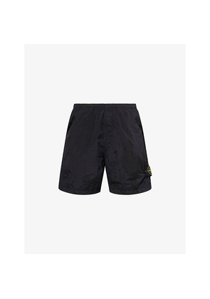 Mens Stone Island Logo-Patch Woven Cargo Shorts