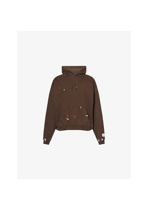 Mens Gallery Dept French Logo Painted  Cotton Hoody