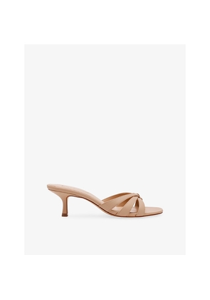 Womens Steve Madden Cary Faux-Leather Heeled Sandals