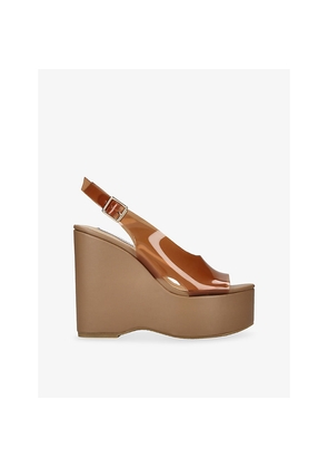 Womens Steve Madden Scorcher Vinyl Wedge Sandals