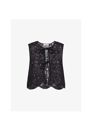 Womens 4th & Reckless Sleeveless Laurenne Cotton-Blend Top