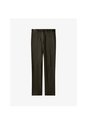Womens Joseph Coleman Slim-Fit Leather Trousers
