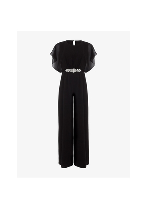 Womens Phase Eight Velma Crystal-Embellished Woven Jumpsuit