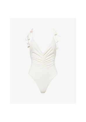 Womens Devon Windsor Carmella Petal-Straps Swimsuit
