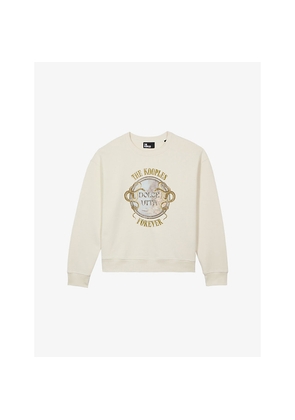 Womens The Kooples Branded-Print Relaxed-Fit Cotton-Jersey Sweatshirt