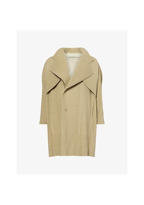 Mens Homme Plisse Issey Miyake Cover and Fold Pleated Knit Coat