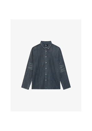 Mens The Kooples Long-Sleeved Washed Denim Shirt