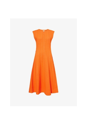 Womens Me And Em Curliing-Cross Jacquard Stretch-Woven Midi Dress