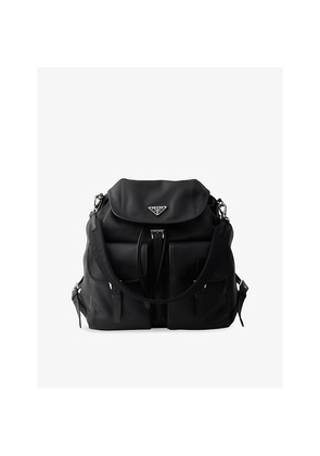 Womens Prada Branded Leather Backpack