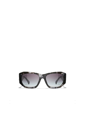 Womens Chanel Ch5554 Rectangle-Frame Acetate Sunglasses