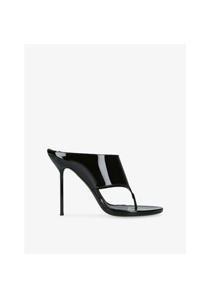 Womens Paris Texas Lidia Thong 105 Patent-Leather Mules