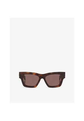 Womens Gucci Gg1835S Square-Frame Tortoiseshell Acetate Sunglasses
