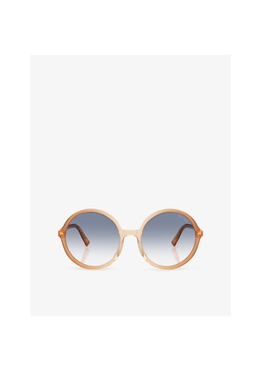 Miu Miu Mu B02S Round-Frame Acetate Sunglasses