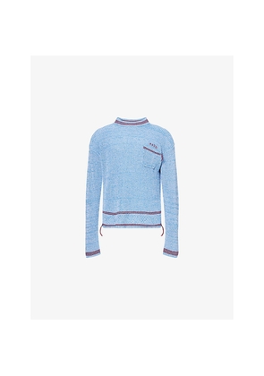 Mens Marni Round-Neck Knitted Cotton Jumper