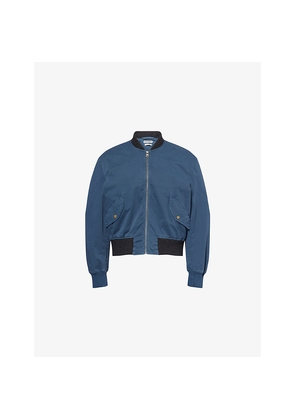 Mens JW Anderson Stand-Collar Flap-Pocket Cotton Bomber Jacket