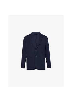 Mens Emporio Armani Notch-Lapel Single-Breasted Stretch-Woven Jacket