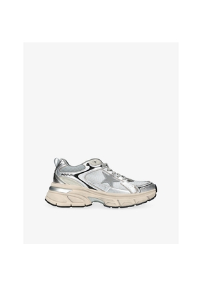 Womens Golden Goose Women's Lightstar Leather and Mesh Trainers