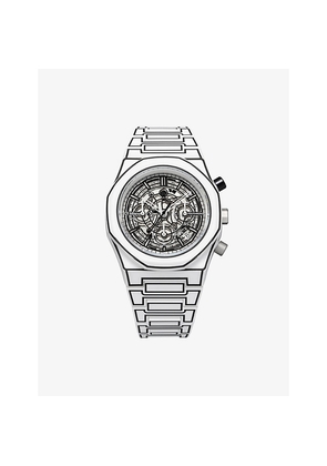 D1 Milano Polychrono White Sketch Polycarbonate Watch 40.5mm