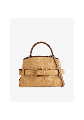 Womens Marc Jacobs Dakota Small Croc-Embossed Leather Satchel