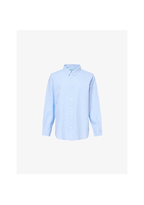 Womens Mother The Bestie Logo-Embroidered Cotton Shirt