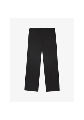 Mens The Kooples Semi-Elasticated Wide-Leg Stretch Wool-Blend Trousers