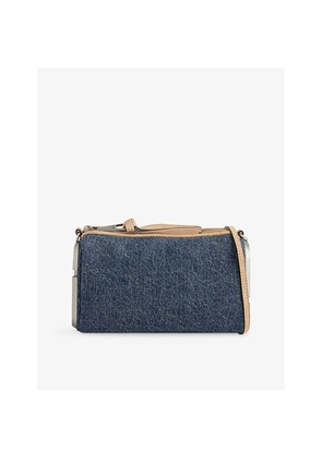 Womens Marc Jacobs The Denim Suede Snapshot Shoulder Bag