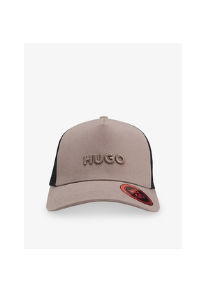 Mens Hugo Logo-Embellished Cotton-Twill Trucker Cap