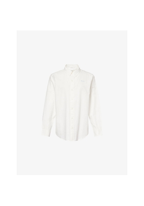 Womens Mother The Bestie Logo-Embroidered Cotton Shirt