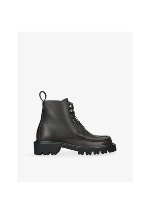 Womens Loewe Sierra Leather Combat Boots