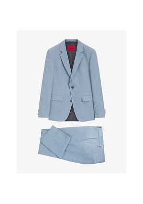 Mens Hugo Slim-Fit Single-Breasted Wool-Blend Suit