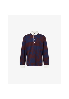 Mens Dries Van Noten Hucho Long-Sleeve Cotton Polo Shirt