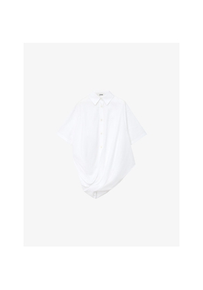 Womens Loewe Draped Asymmetric-Hem Cotton Shirt