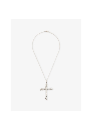 Womens Steff Eleoff Hallowed Cross 925 Sterling Silver Necklace