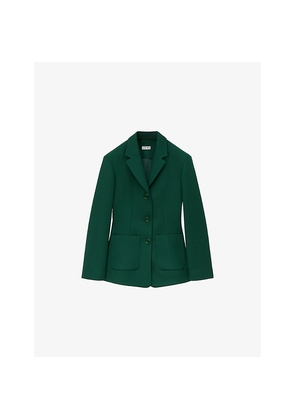 Womens Loewe Notch-Lapel Single-Breasted Wool Blazer